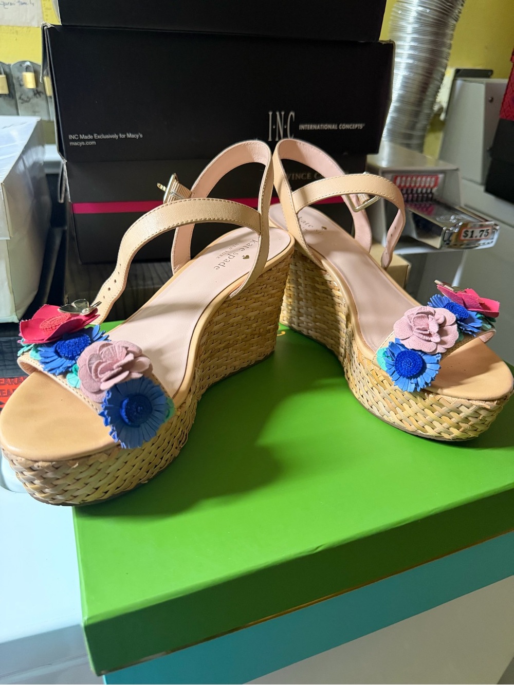 Kate Spade New York Tinsley Floral Applique Wedge Sandal